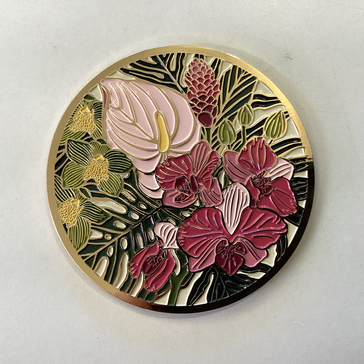 Orchid and Anthurium coaster