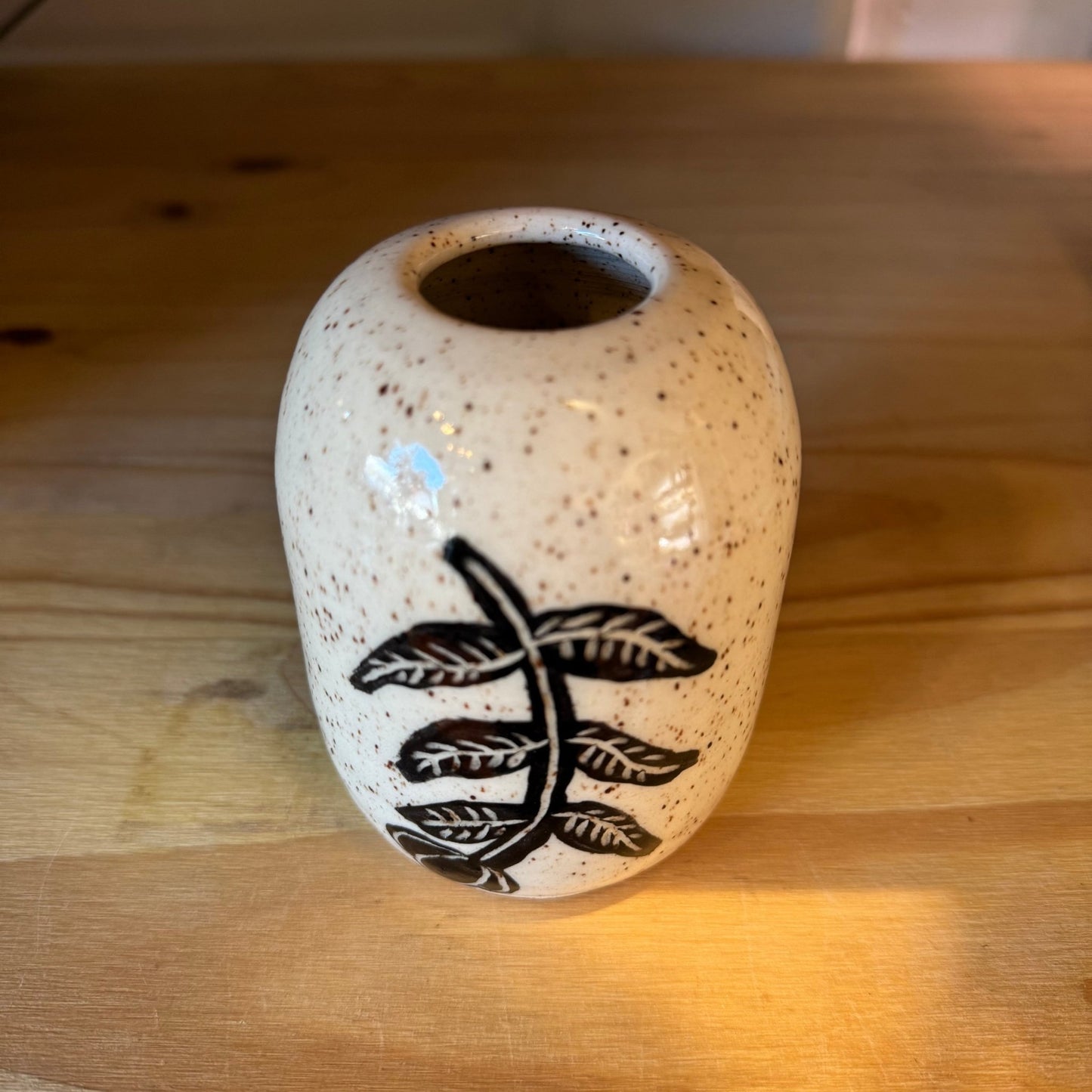 Speckled Bud Vase by Cylinder Ceramics - The Plant Lady SF