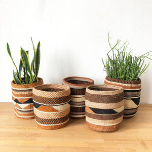 Amsha Fine Weave Basket: Medium Sized