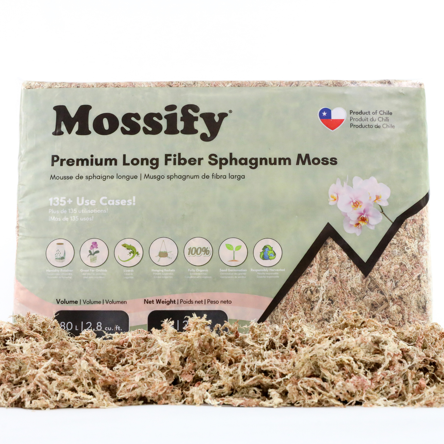 Premium Long Fiber Sphagnum Moss from Mossify - 150g