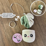 Load image into Gallery viewer, Pink Princess Philodendron Plush Keychain / Tree Ornament by Blushiez
