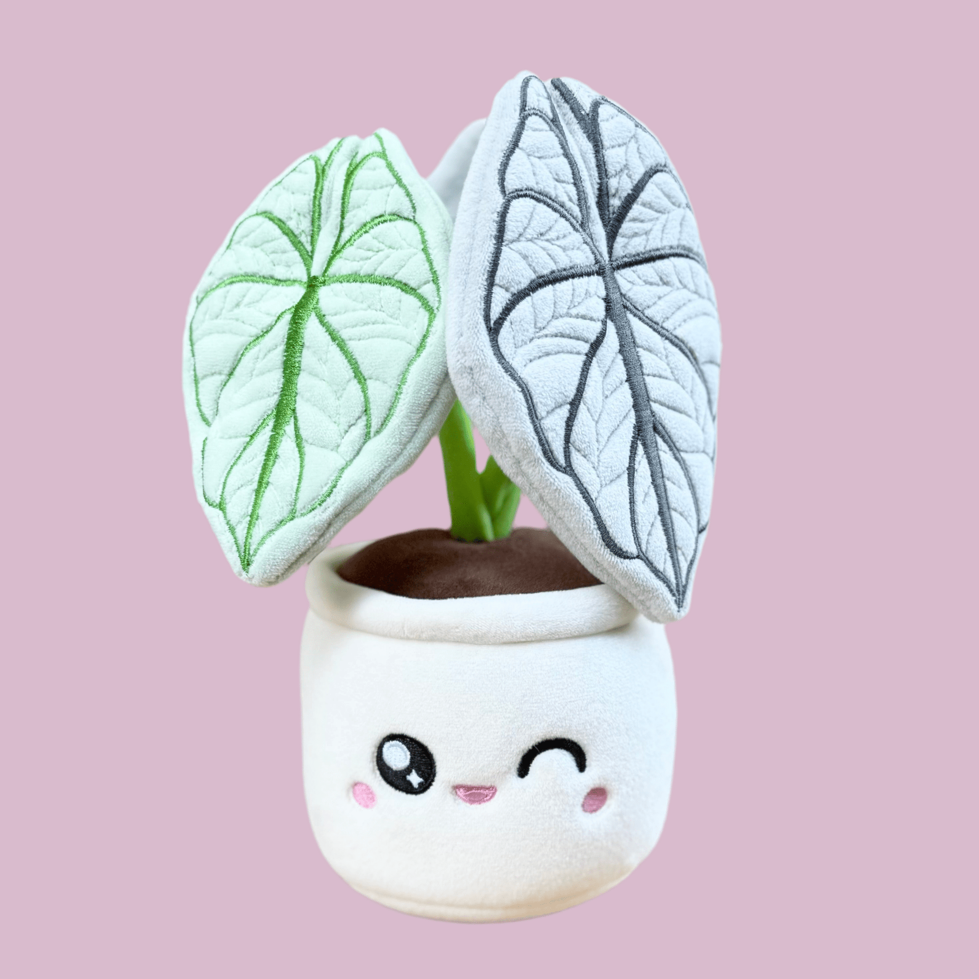 Alocasia Silver Dragon Plushie by Blushiez - The Plant Lady SF