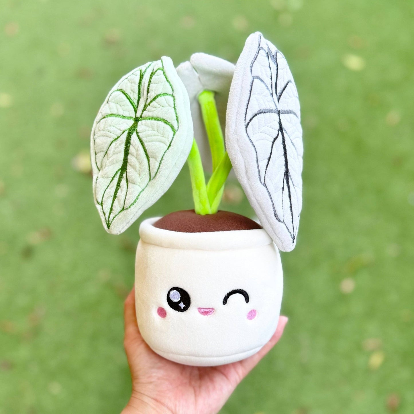 Alocasia Silver Dragon Plushie by Blushiez - The Plant Lady SF