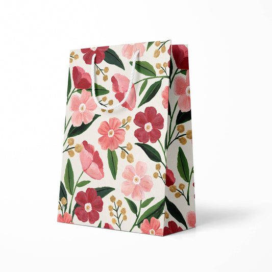 Blush Poppy Floral Gift Bag - The Plant Lady SF
