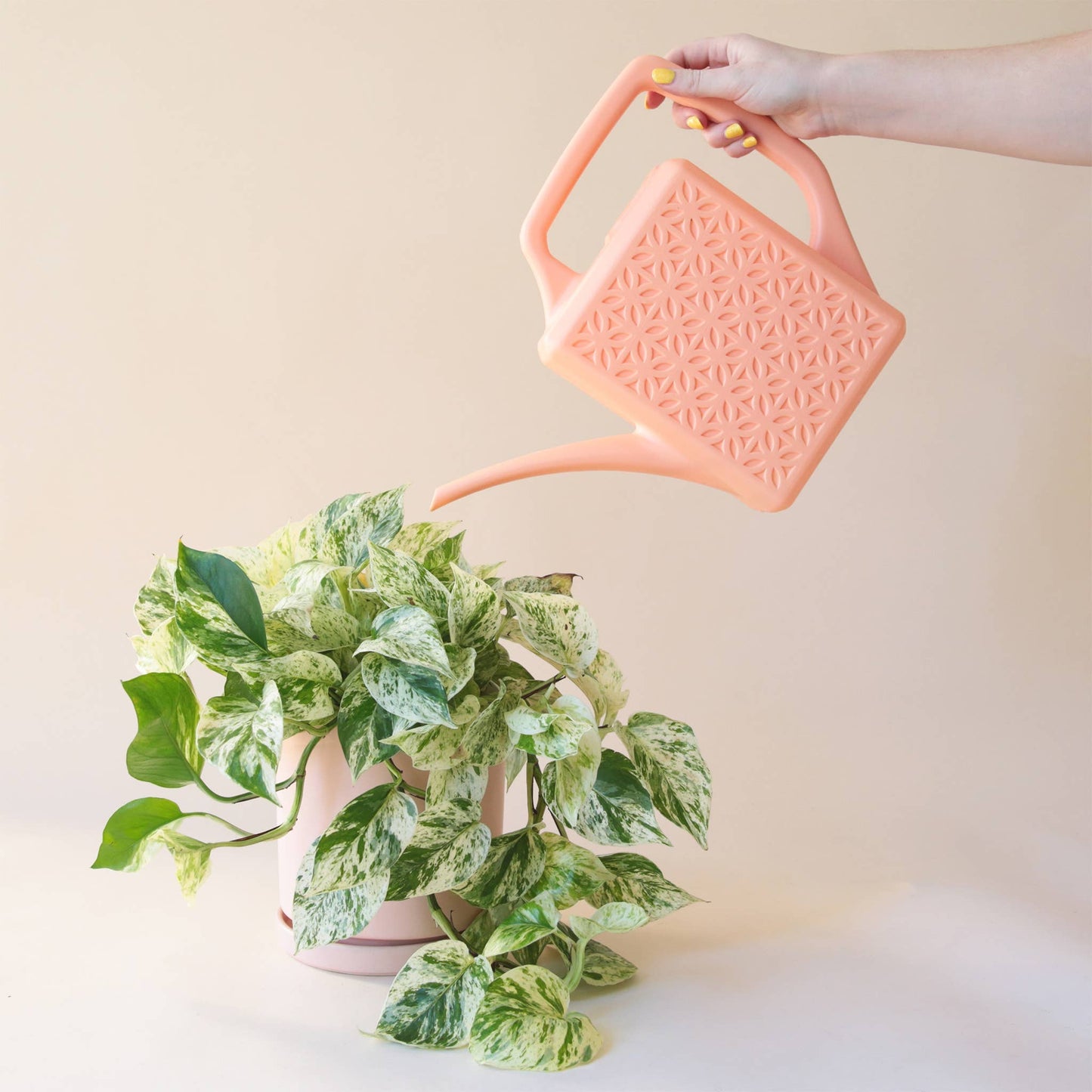 Breeze Block Watering Can | Peach - The Plant Lady SF