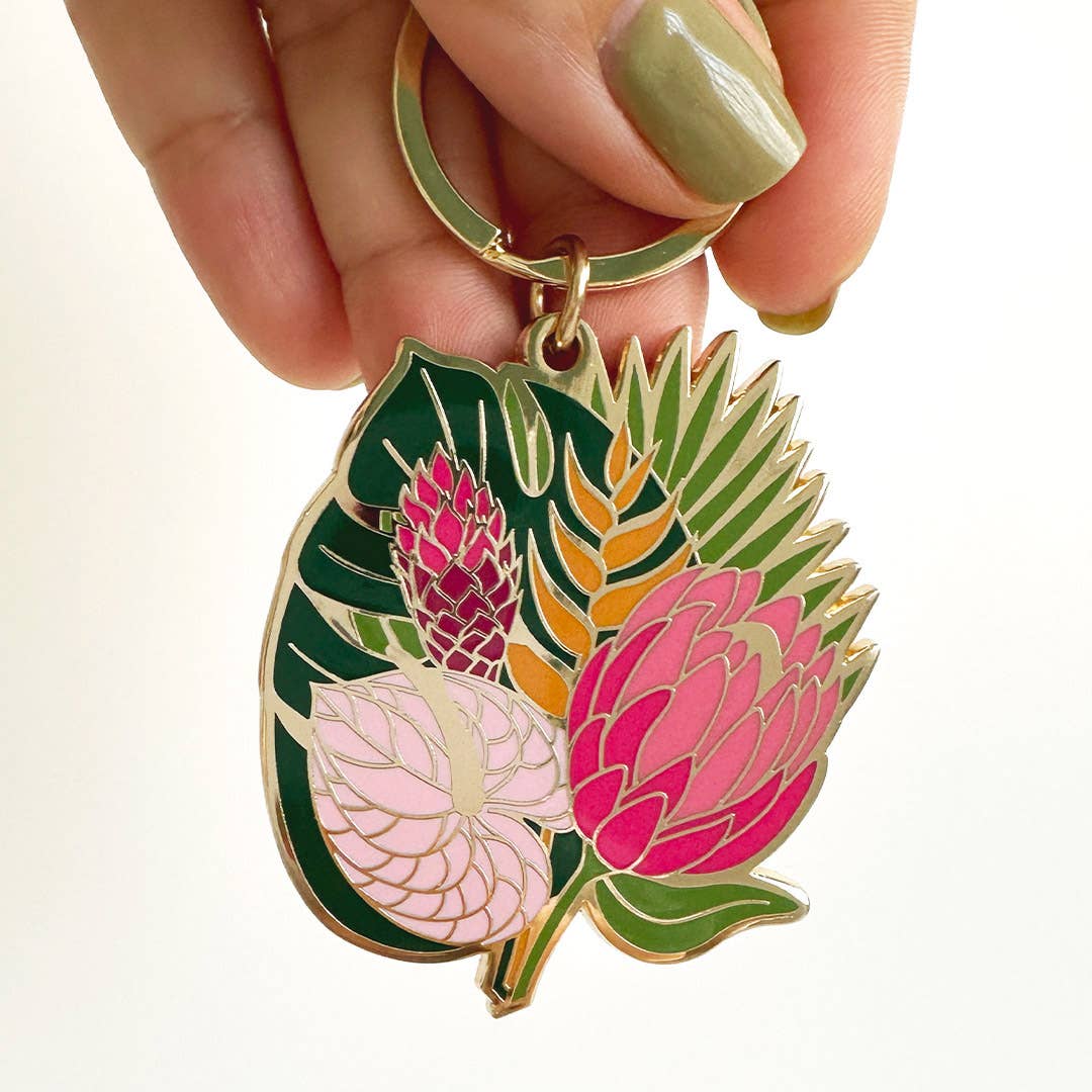 Celeste Tropical Bouquet Flower Keychain - The Plant Lady SF