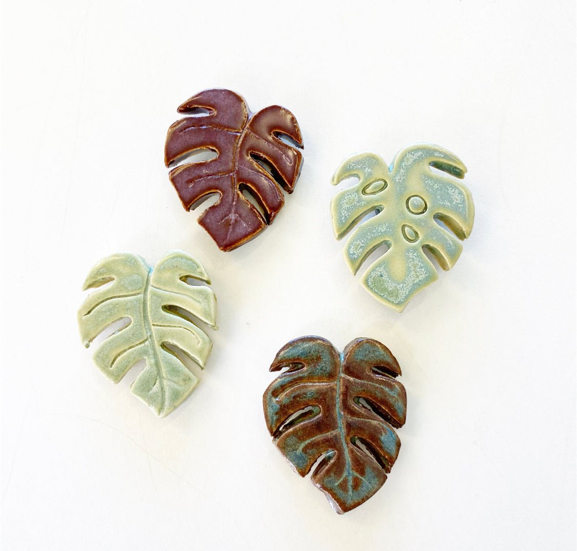 Ceramic Leaf Magnets - The Plant Lady SF