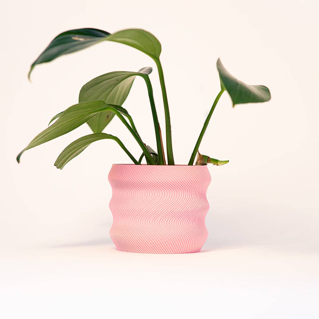 Twist Pink Plant Pot