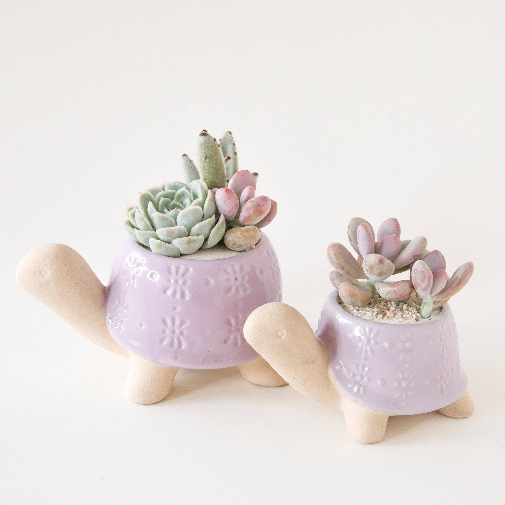 Turtle Planter | Lilac: S