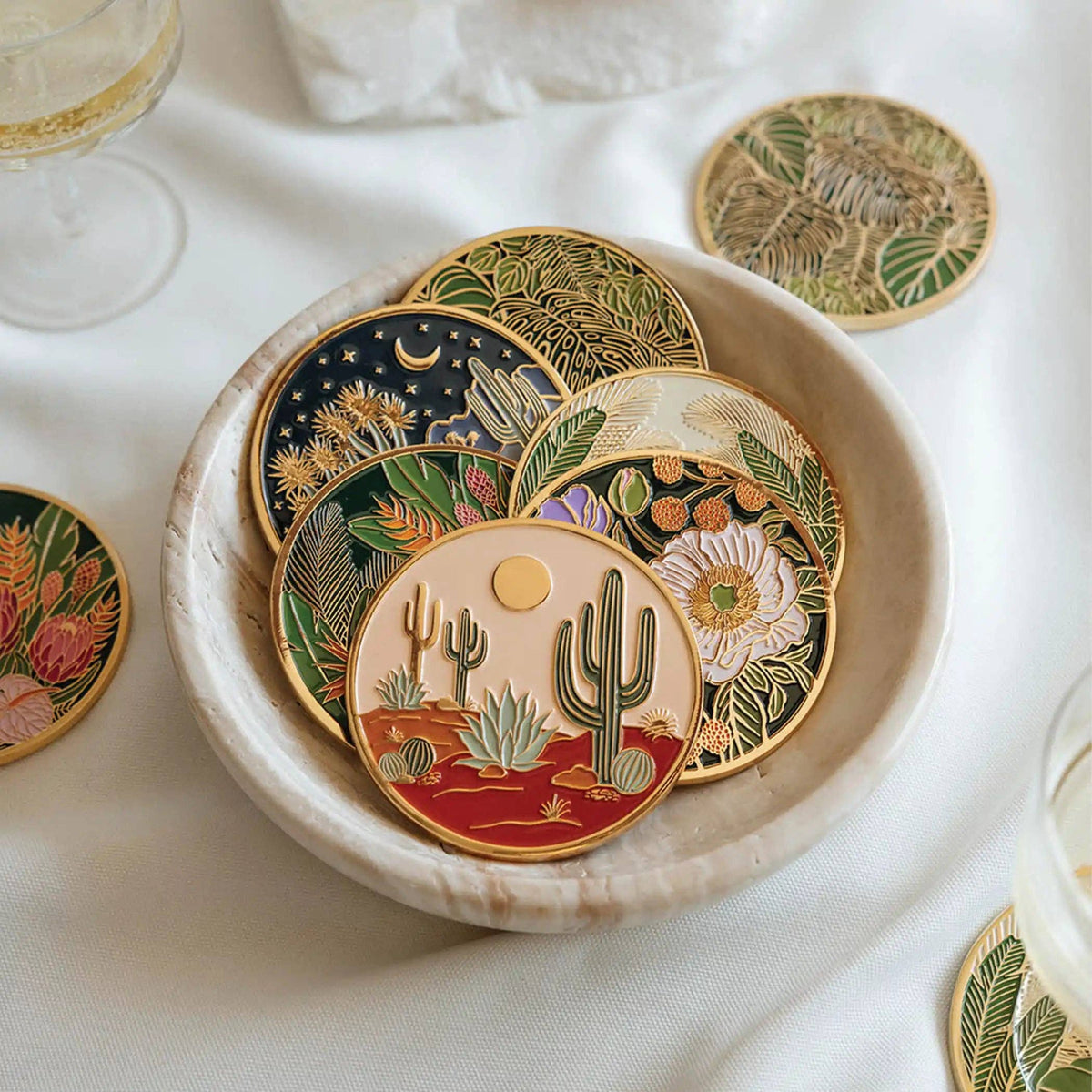 Warm Desert Gold Drink Coasters | Christmas + Hostess Gifts