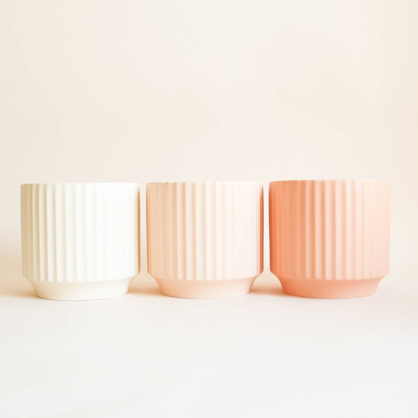 Monroe planter | Vintage white 3” - The Plant Lady SF