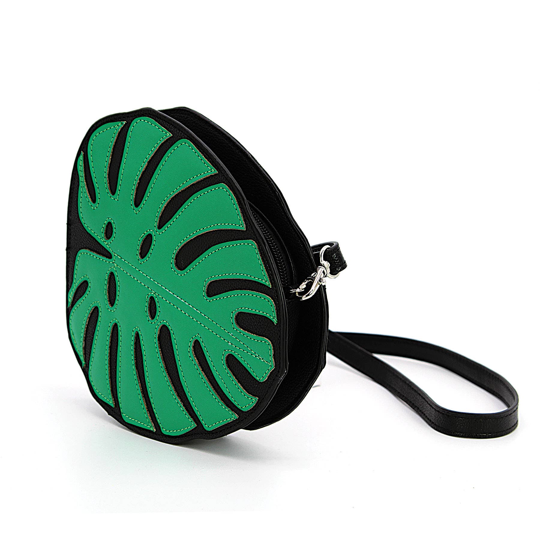 Monstera Leaf Crossbody Bag in Vinyl - The Plant Lady SF