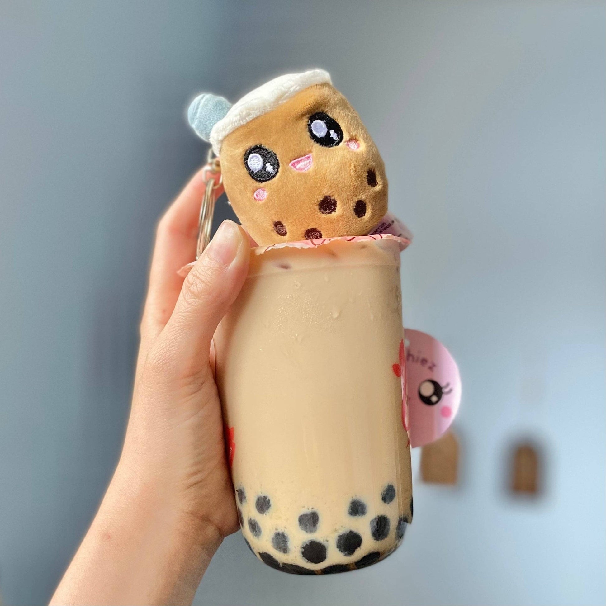 Plush Keychain Boba Milk Tea - The Plant Lady SF