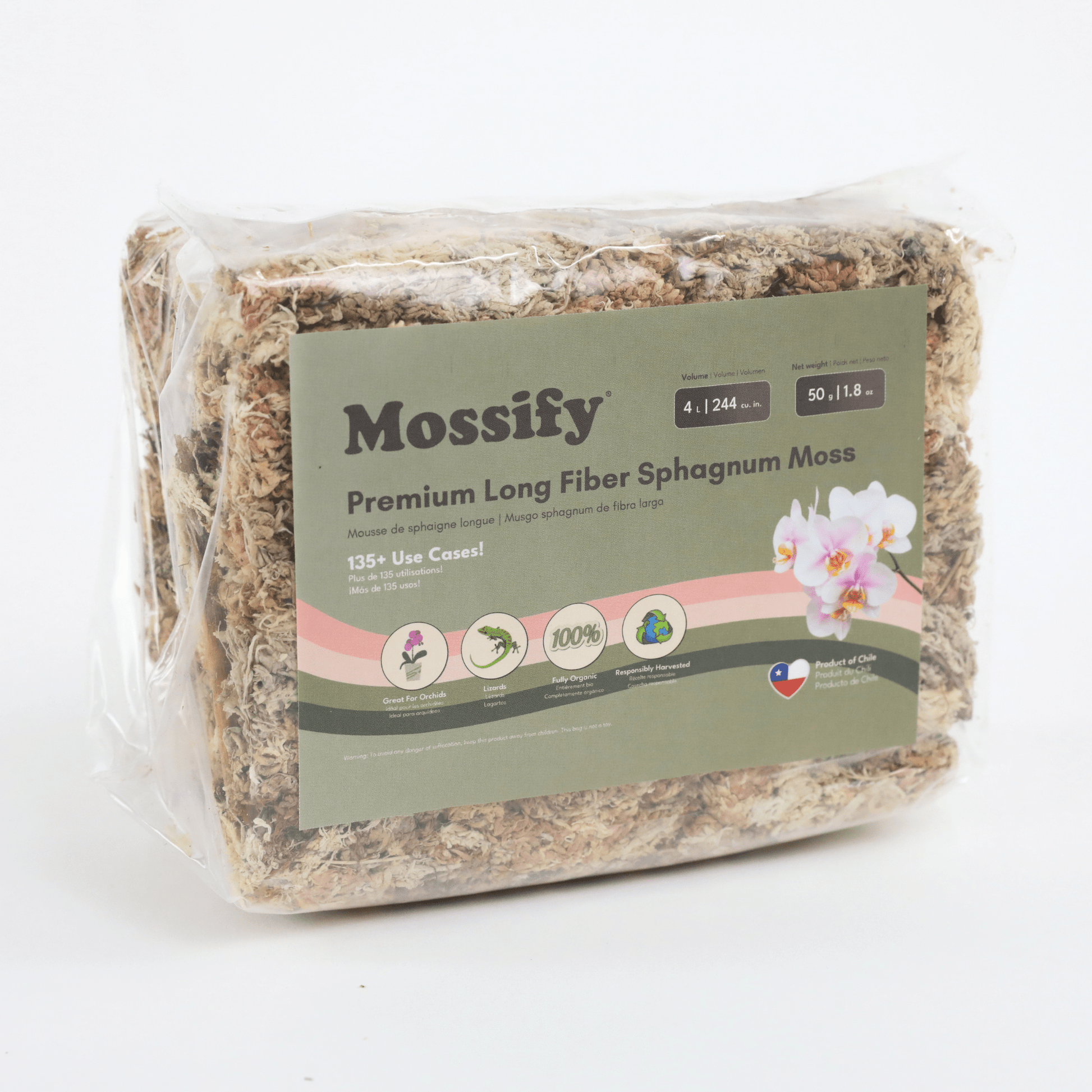 Premium Long Fiber Sphagnum Moss: 1kg - The Plant Lady SF