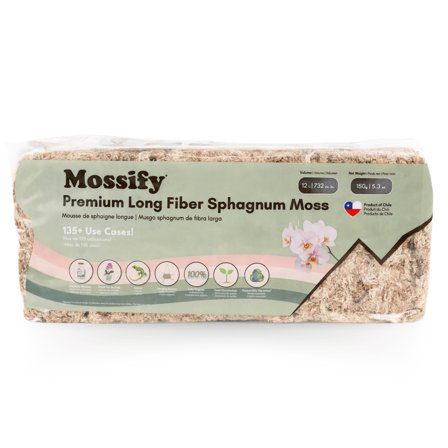 Premium Long Fiber Sphagnum Moss: 1kg - The Plant Lady SF