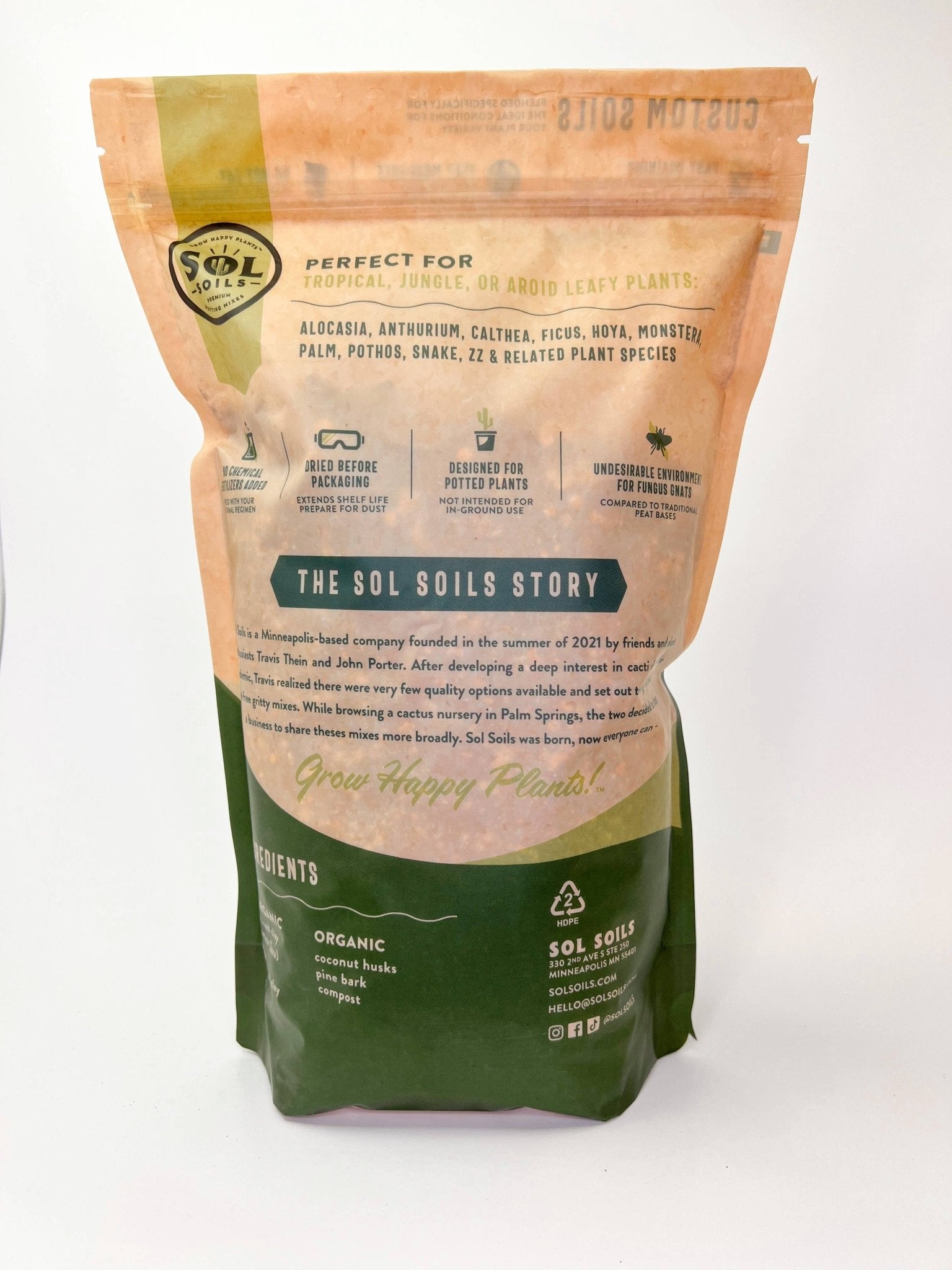 Soil (2Qt) Houseplant Chunky Mix (Aroid/Tropical Mix): 2 Quarts - The Plant Lady SF