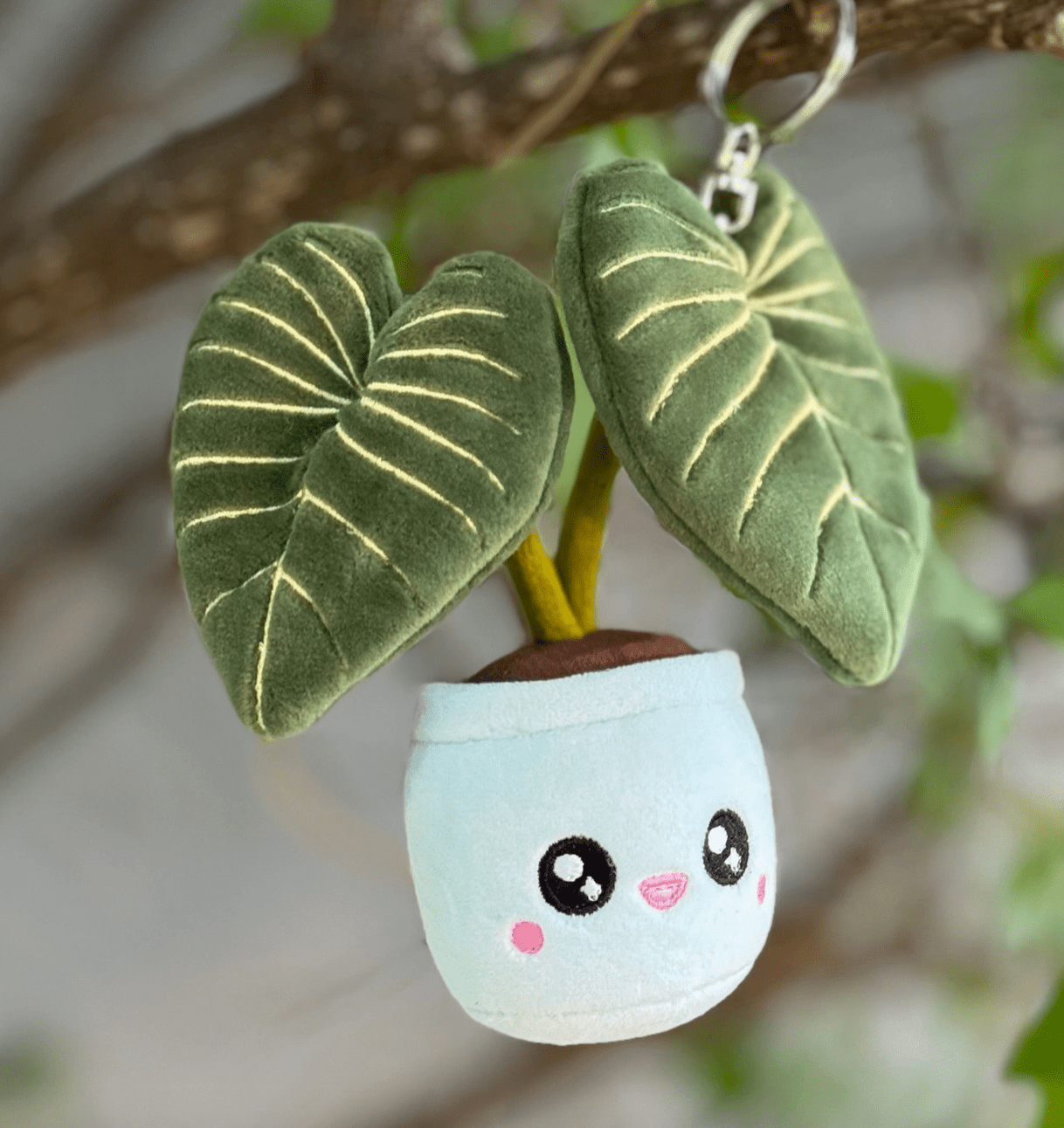 Variegated Gloriosum Keychain / Tree Ornament by Blushiez - The Plant Lady SF