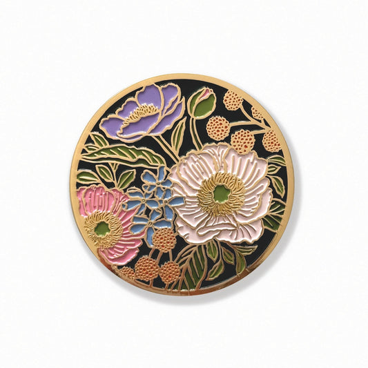 Vibrant Flora Gold Drink Coasters | Valentine Gifts - The Plant Lady SF