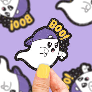 Boo Ghost Thumbs Down Funny Laptop Decal Vinyl Sticker