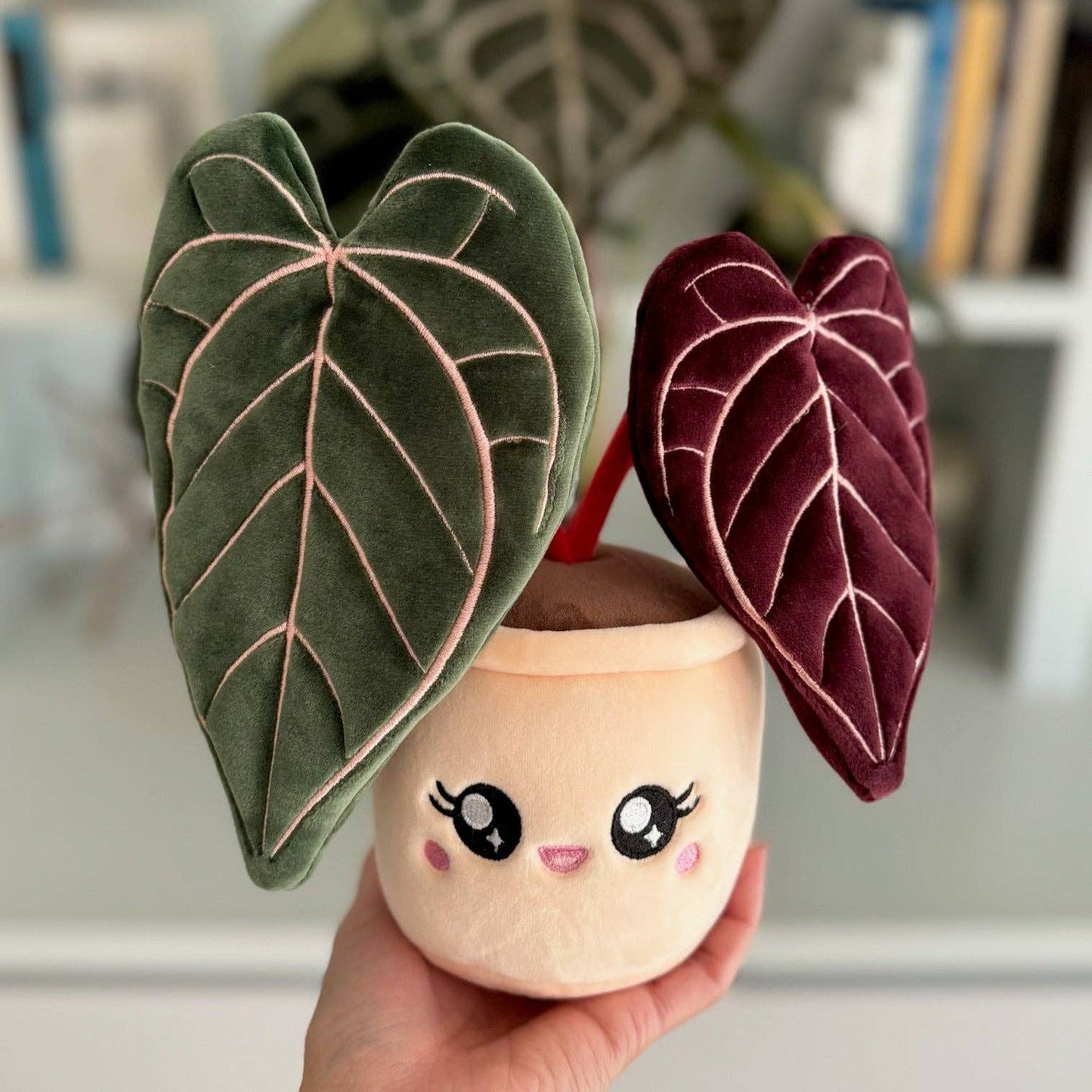 Anthurium Red Crystallinum Plushie by Blushiez - The Plant Lady SF