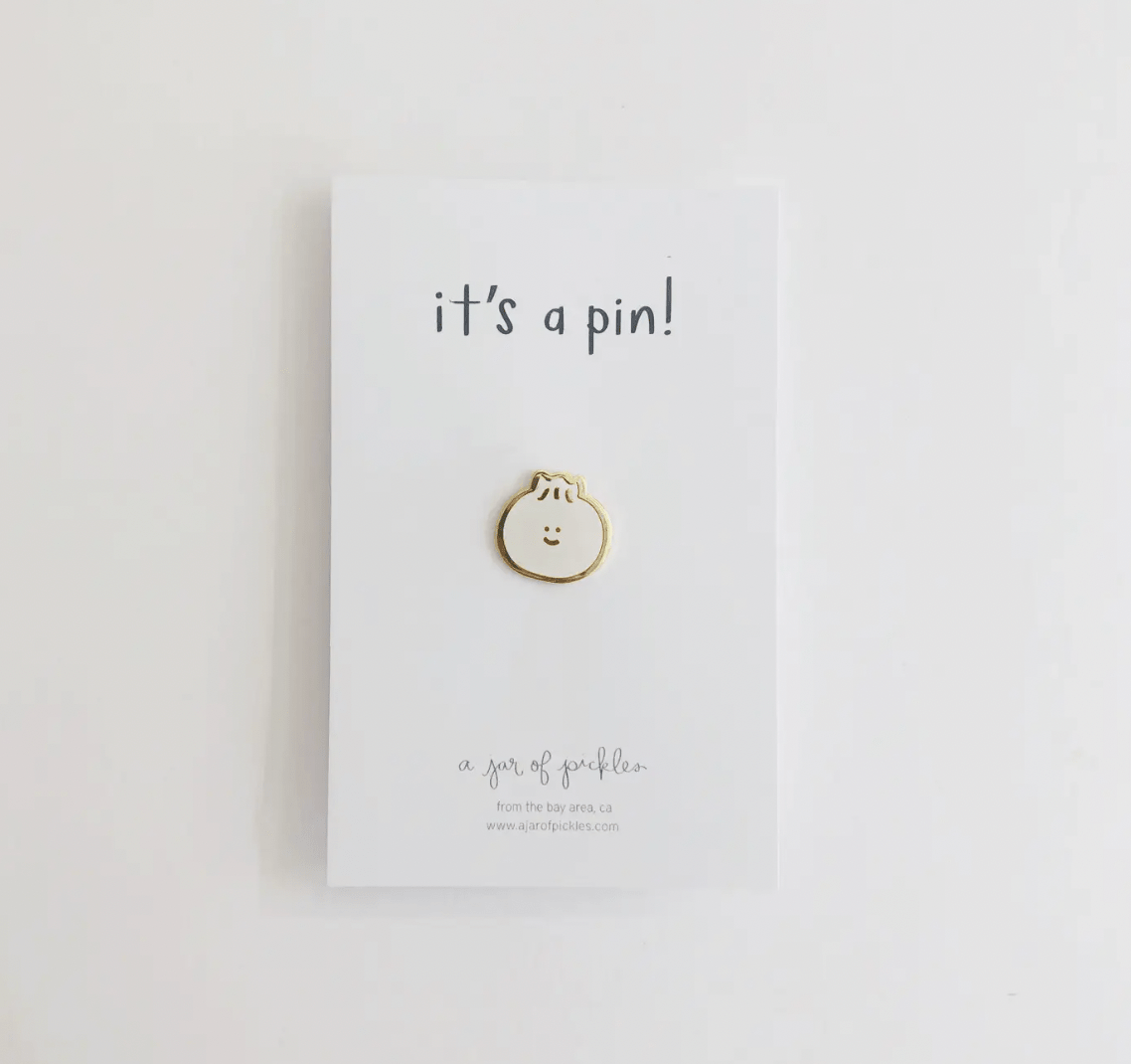Bao Dumpling Enamel Pin - The Plant Lady SF