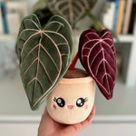 Load image into Gallery viewer, Anthurium Red Crystallinum Plushie by Blushiez
