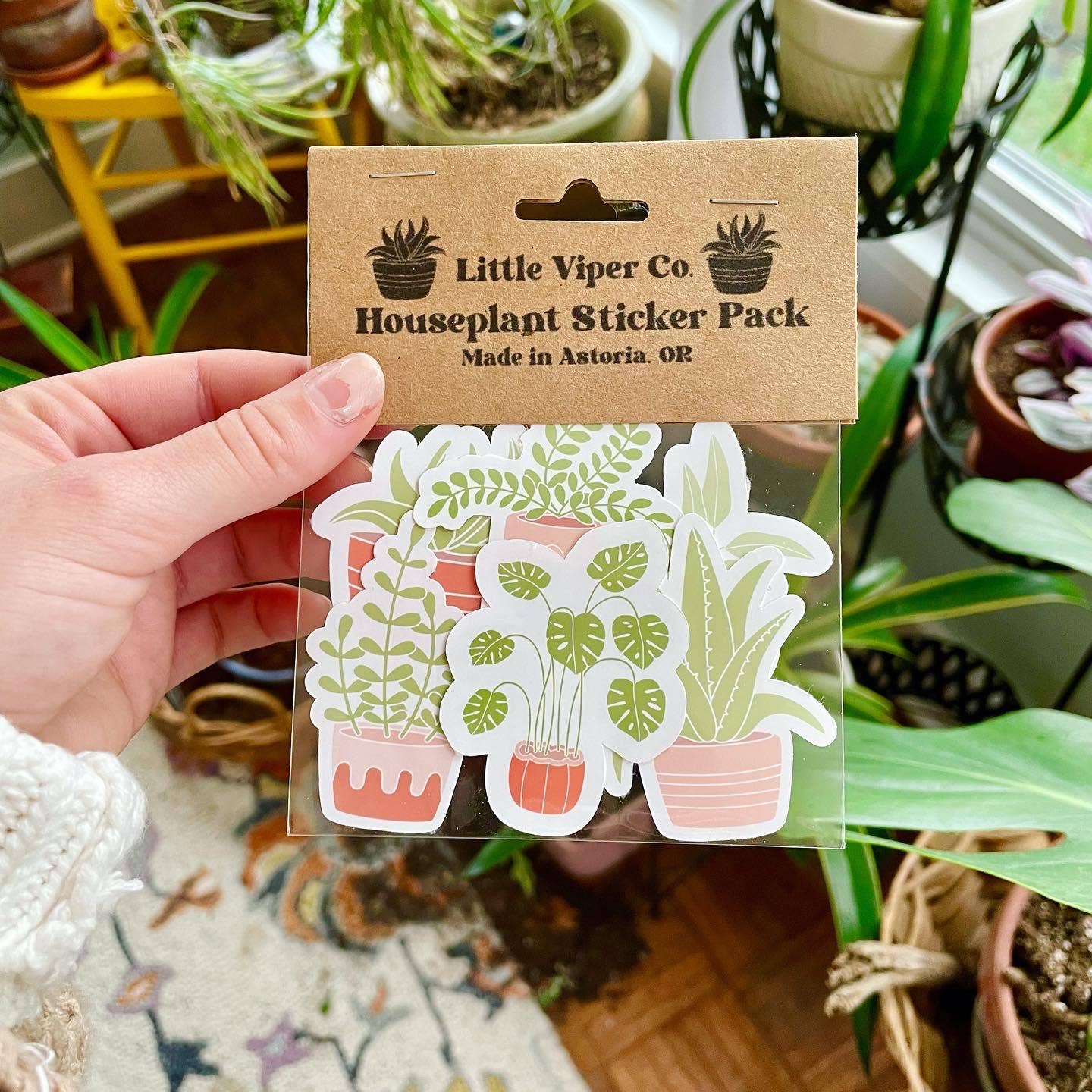 Houseplants Botanical Sticker Pack - The Plant Lady SF