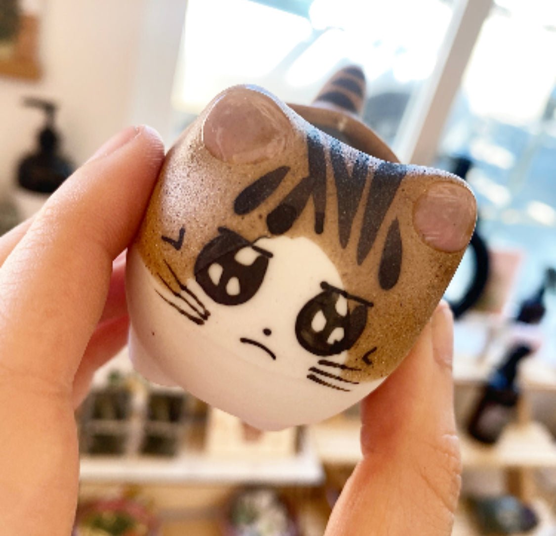 ceramic cat planter pot Mini Cat Planters