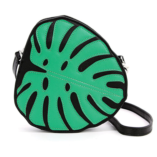 Monstera Leaf Crossbody Bag in Vinyl - The Plant Lady SF